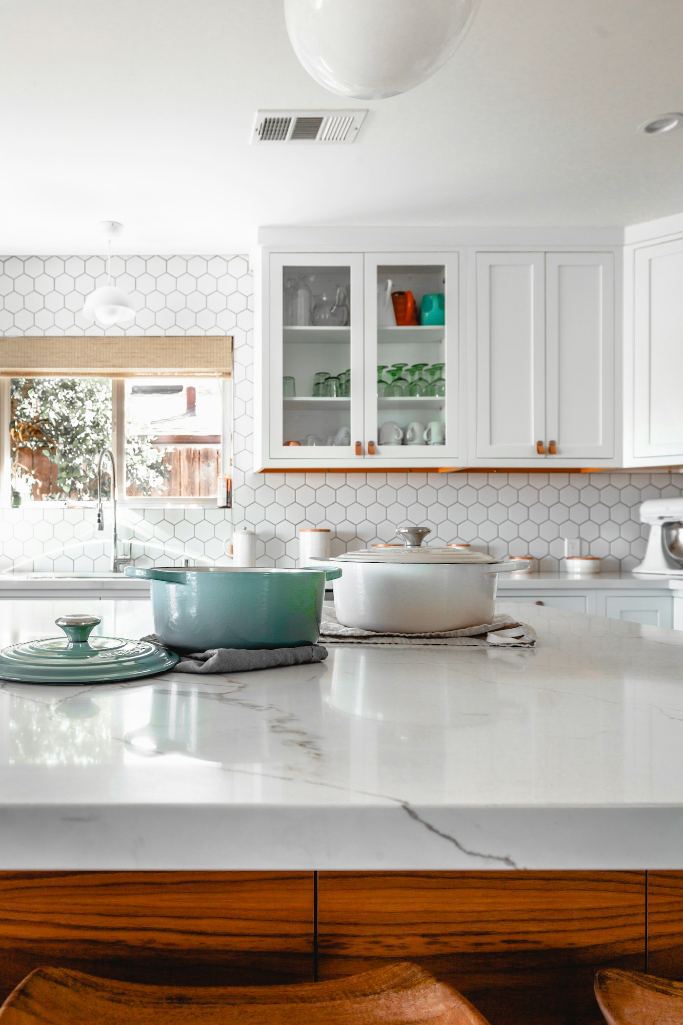 Remodeled kitchen with custom cabinetry